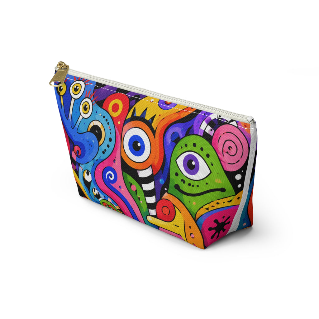 Colorful Abstract Monsters Accessory Pouch