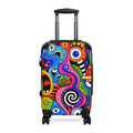 Colorful Abstract Art Suitcase – Vibrant Pop-Modern Carry-On for Travelers