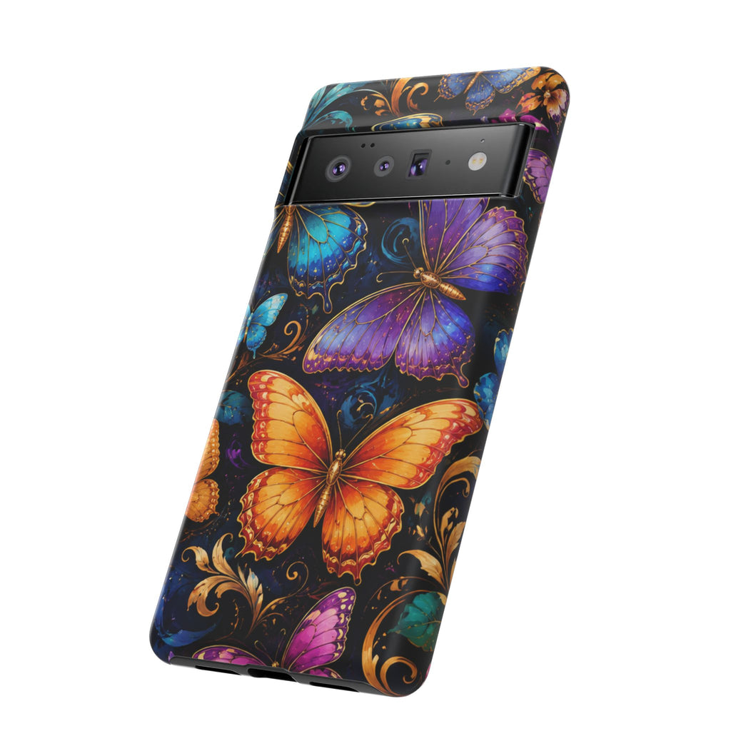 Butterfly Tough Phone Case — Colorful Floral Butterflies Protective Cover