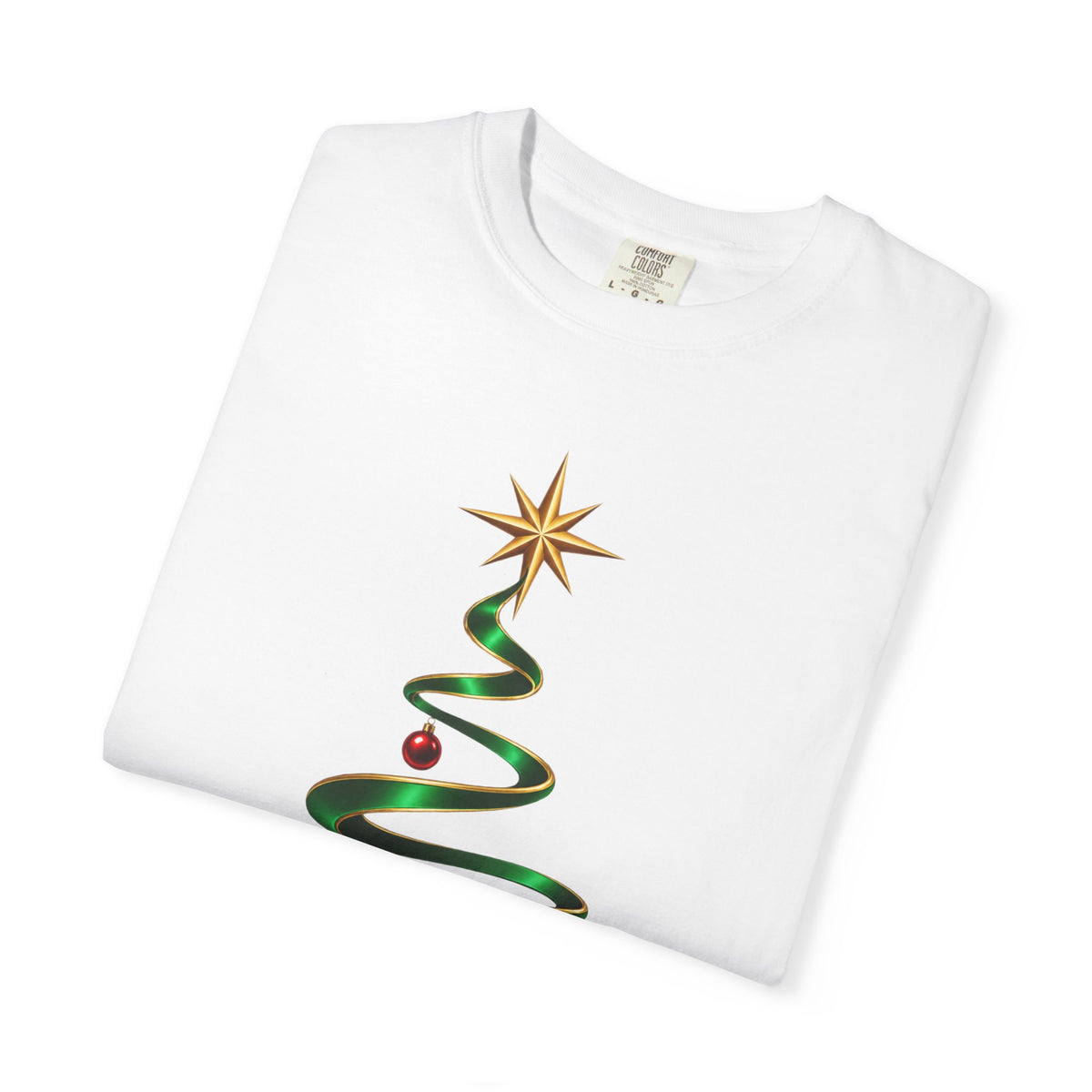 Minimal Swirl Christmas Tree T-Shirt