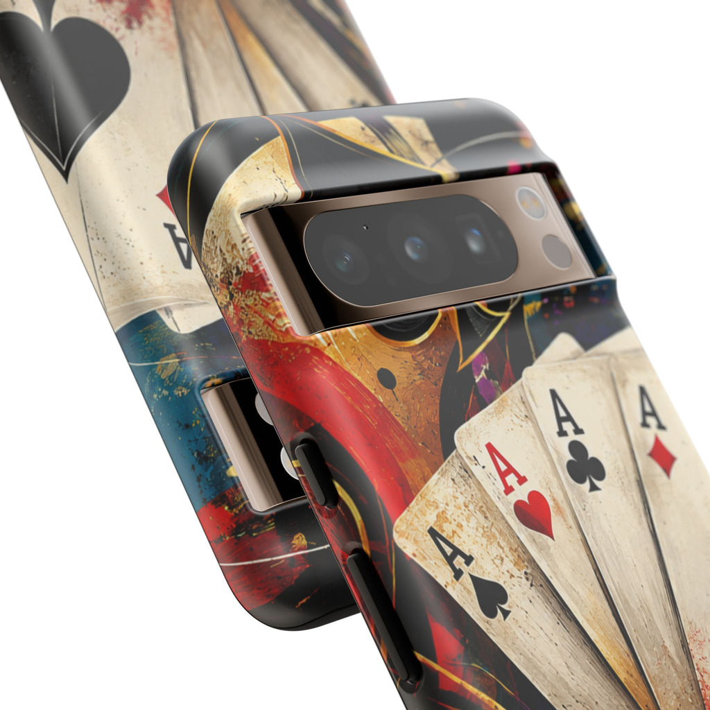 Casino Poker Ace Phone Case — Vintage Playing Cards & Chips Protective Cover
