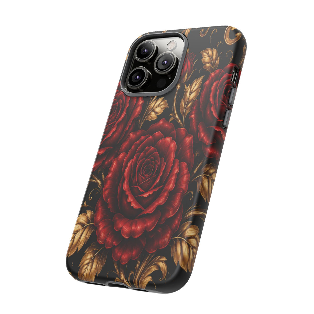 Tough Cases — Vintage Red Rose Floral Phone Case