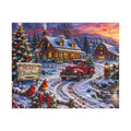 Christmas Cabin Snow Scene Puzzle — Festive Holiday Jigsaw (110/252/520/1014 pcs)
