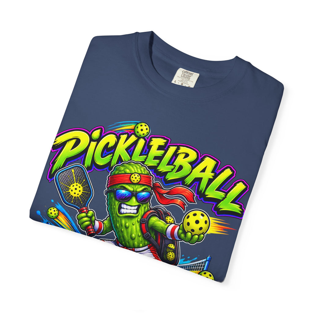 Pickleball Warrior T-Shirt | Cartoon Pickle Player Graphic