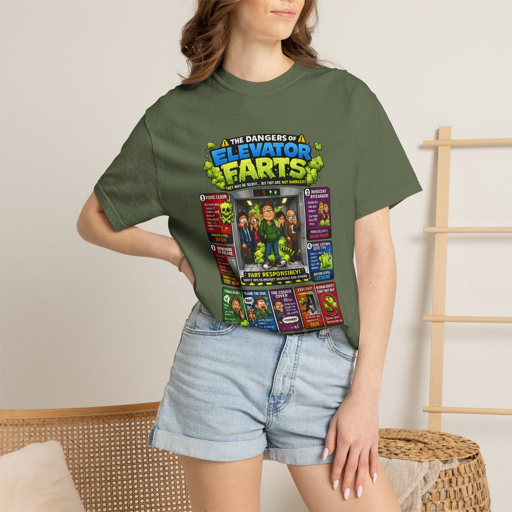Elevator Farts chart T-shirt | Funny Bathroom Humor Tee