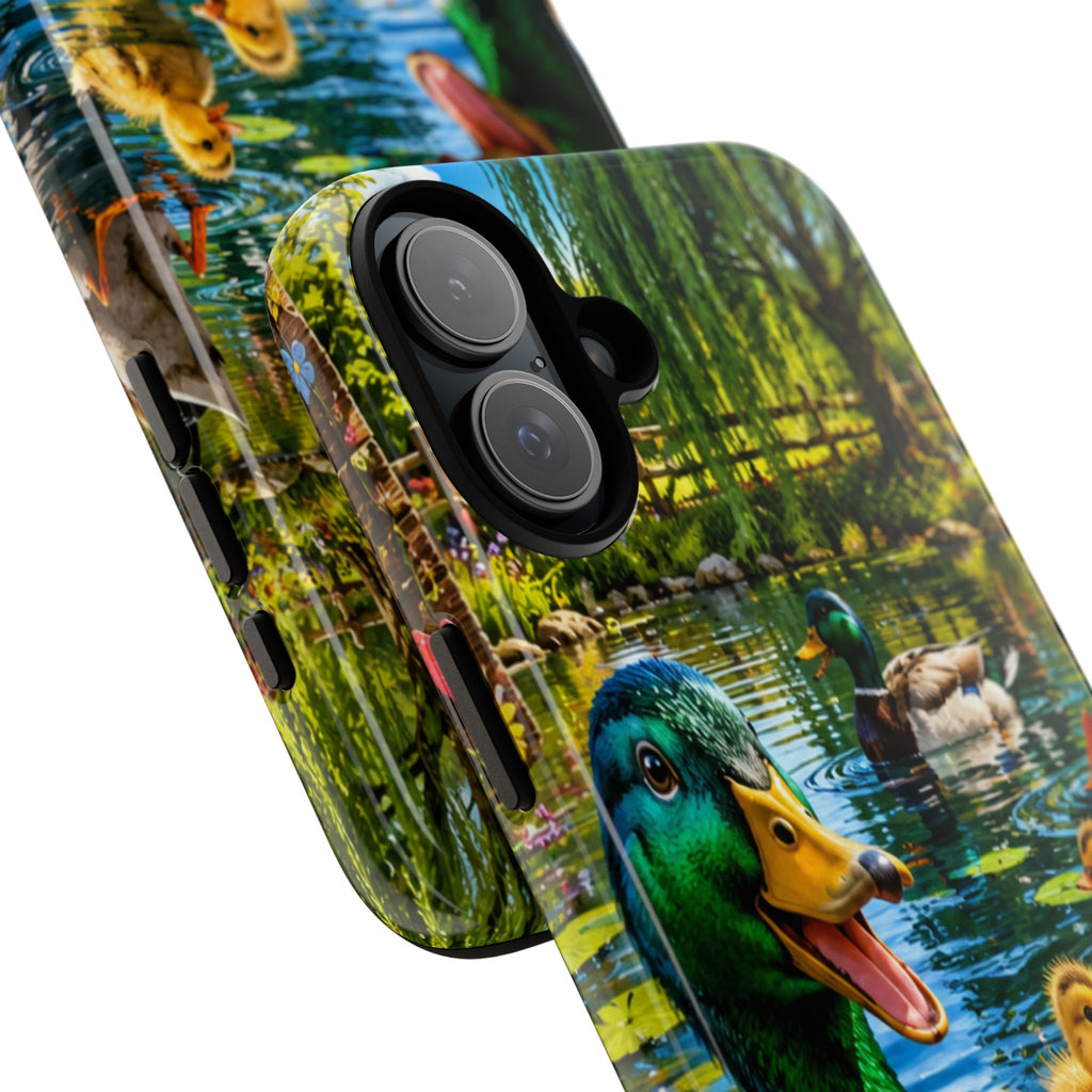 Duck Family Phone Case — Cute Mallard & Ducklings Protective Tough Case