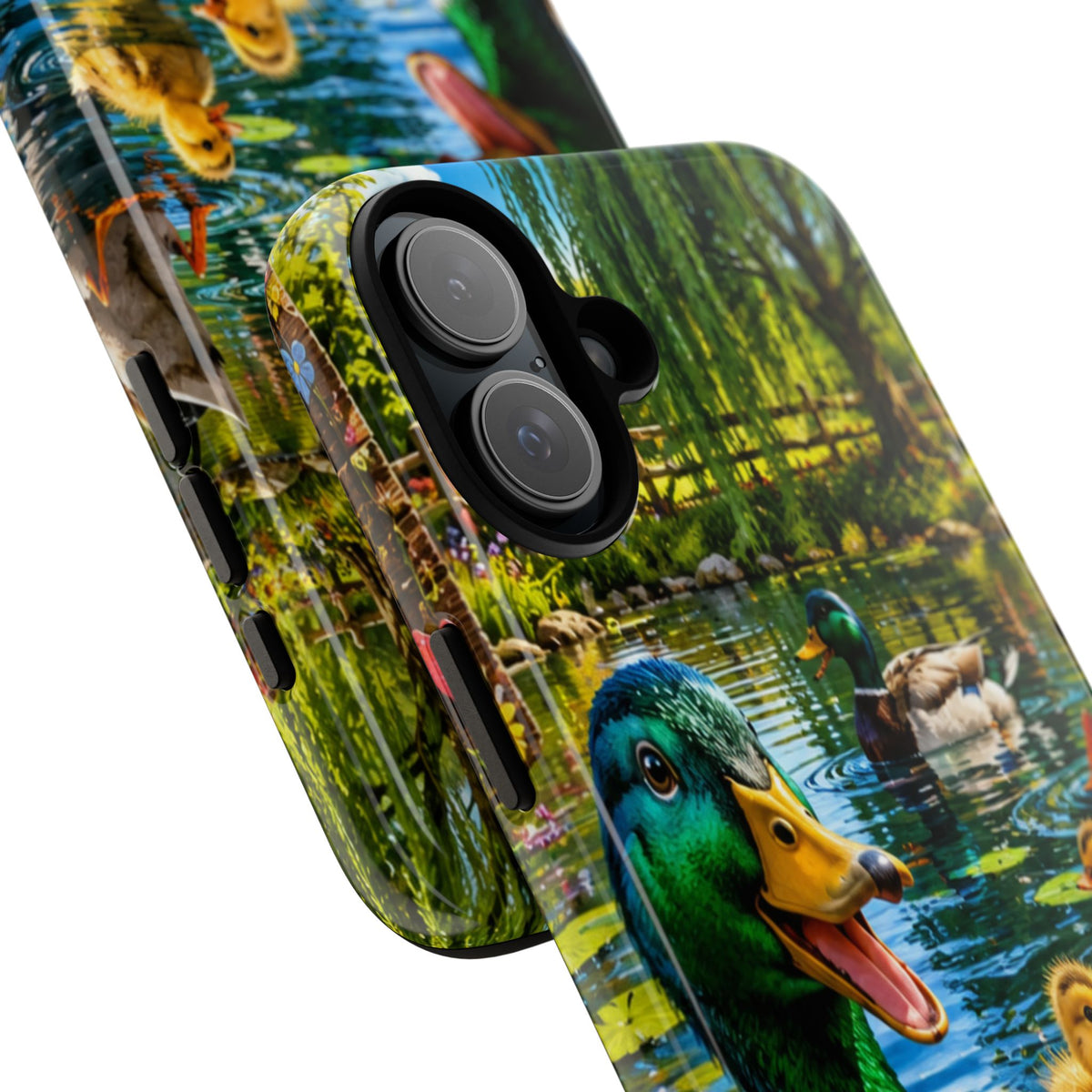 Duck Family Phone Case — Cute Mallard & Ducklings Protective Tough Case