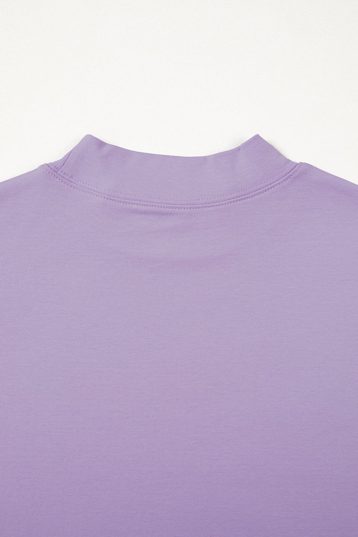 Oversized Solid Color High Neck Tee
