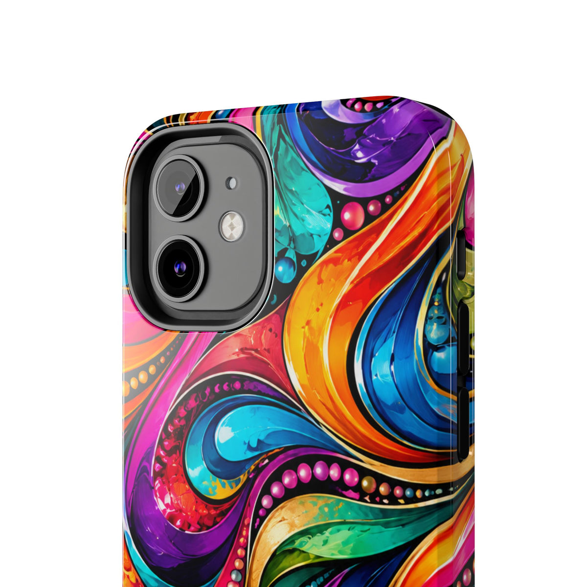 Colorful Swirl Tough Phone Case — Vibrant Abstract Protective Cover