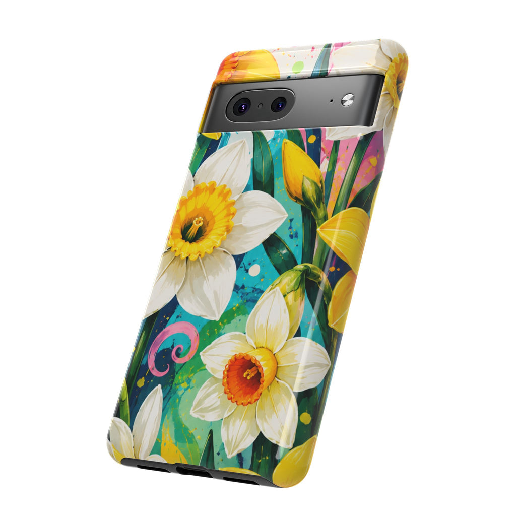 Daffodil Floral Phone Case — Bright Spring Garden Protective Cover