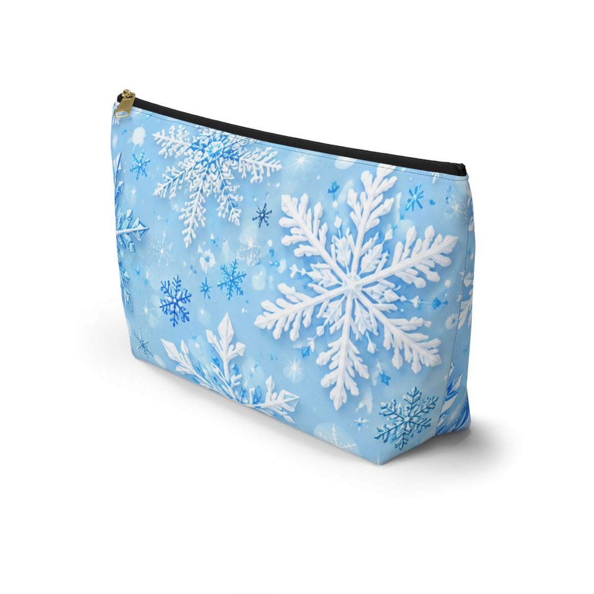 Snowflake Cosmetic Pouch — Winter Accessory Bag for Travel & Gifts