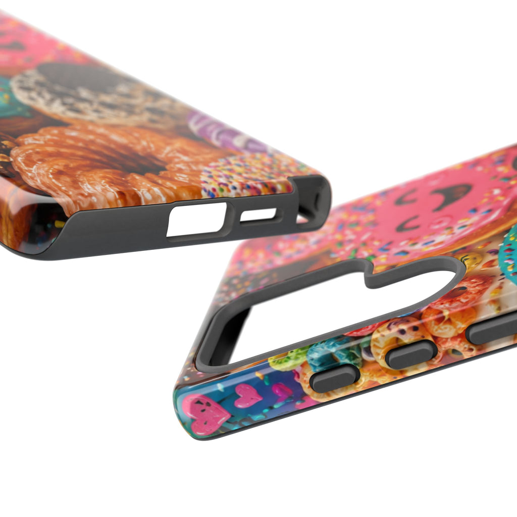 Donut Smile Tough Phone Case — Cute Colorful Desserts Protective Cover