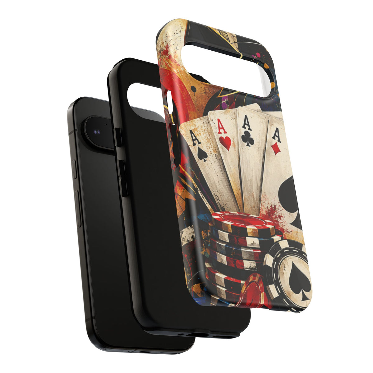 Casino Poker Ace Phone Case — Vintage Playing Cards & Chips Protective Cover