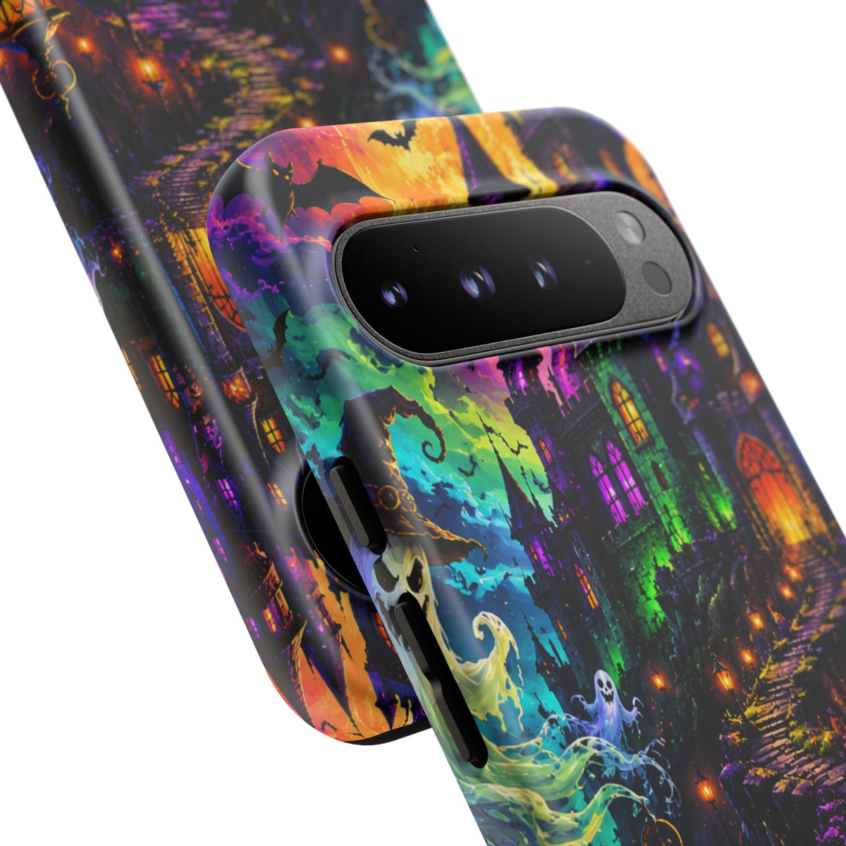 Halloween Haunted Castle Phone Case — Spooky Pumpkin & Ghost Tough Case