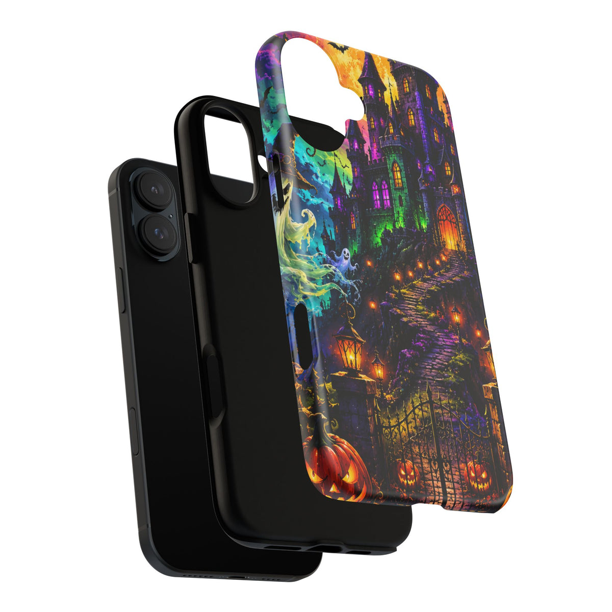 Halloween Haunted Castle Phone Case — Spooky Pumpkin & Ghost Tough Case