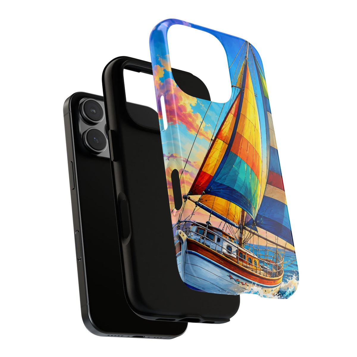 Sailboat Sunset Phone Case — Colorful Nautical iPhone Cover