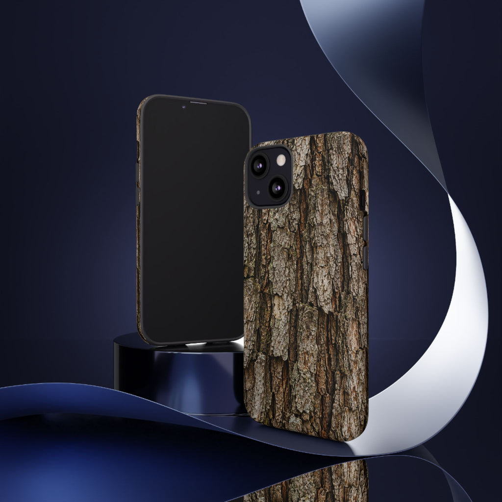 Bark Texture Phone Case - Rugged Woodland Camouflage for Nature Lovers