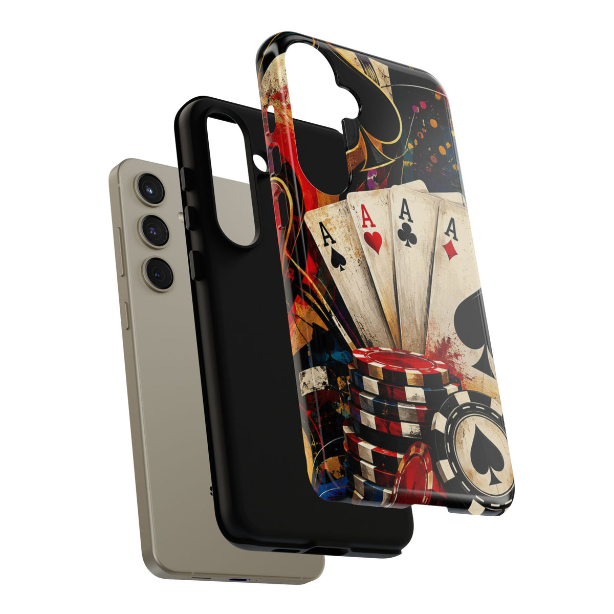 Casino Poker Ace Phone Case — Vintage Playing Cards & Chips Protective Cover