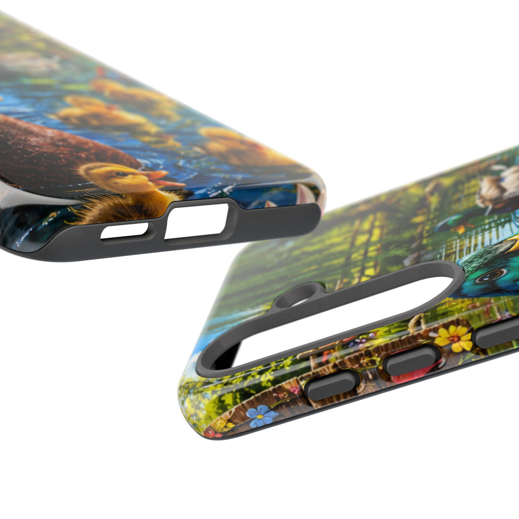 Duck Family Phone Case — Cute Mallard & Ducklings Protective Tough Case