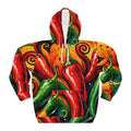 Chili Pepper All-Over Print Hoodie — Vibrant Spicy Pepper Design
