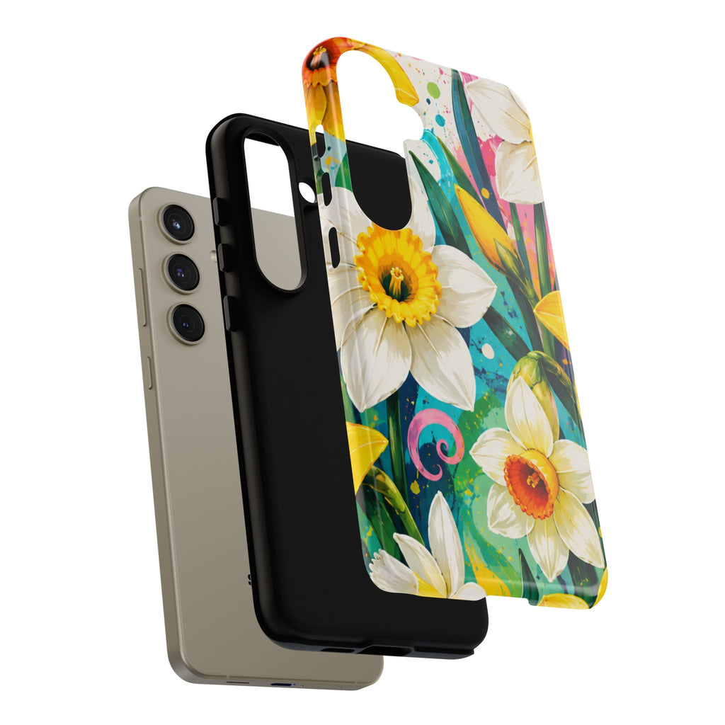 Daffodil Floral Phone Case — Bright Spring Garden Protective Cover