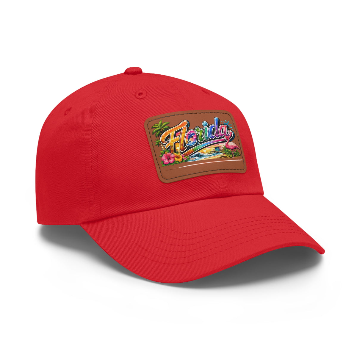 Florida Retro Patch Dad Hat | Leather Rectangle