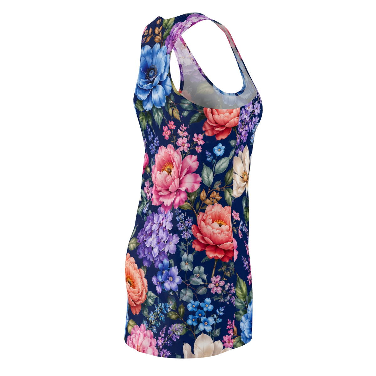 Vintage Floral Racerback Dress | Navy Peony All-Over Print