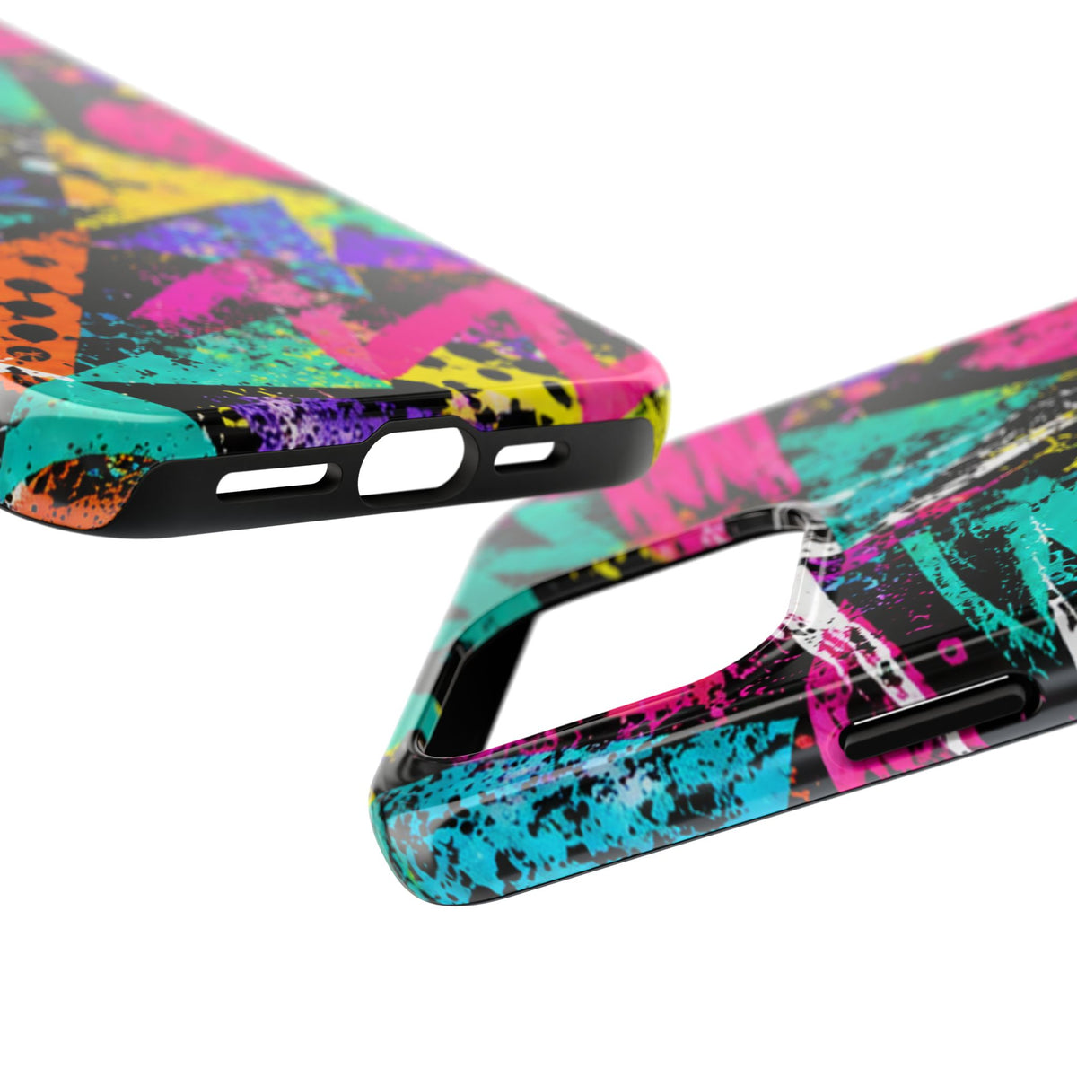 Tough Phone Case — Neon Graffiti Splash Protective Cover