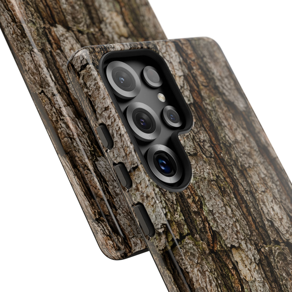Bark Texture Phone Case - Rugged Woodland Camouflage for Nature Lovers