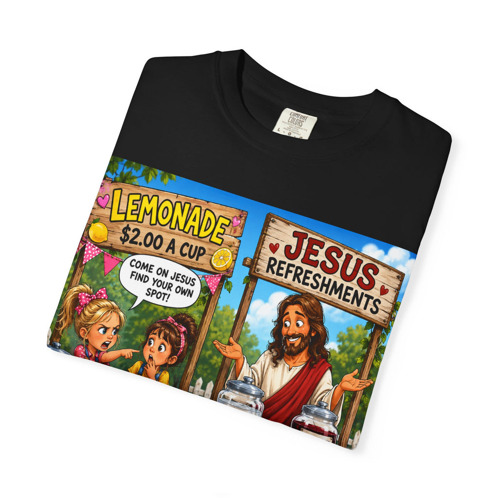 Jesus Refreshments lemonade stand T-Shirt | Christian faith design