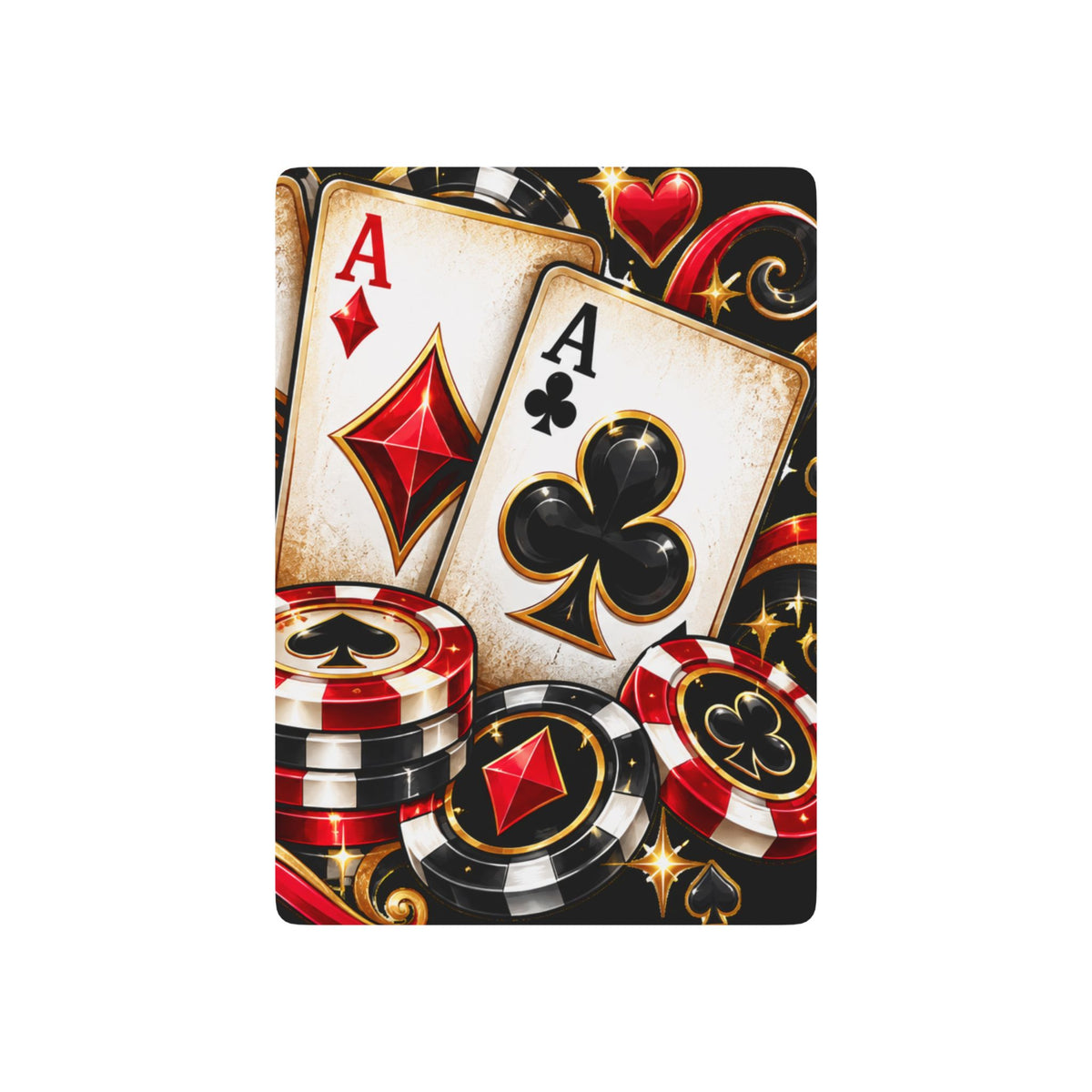 Poker Playing Cards — Vintage Aces & Chips Card Deck