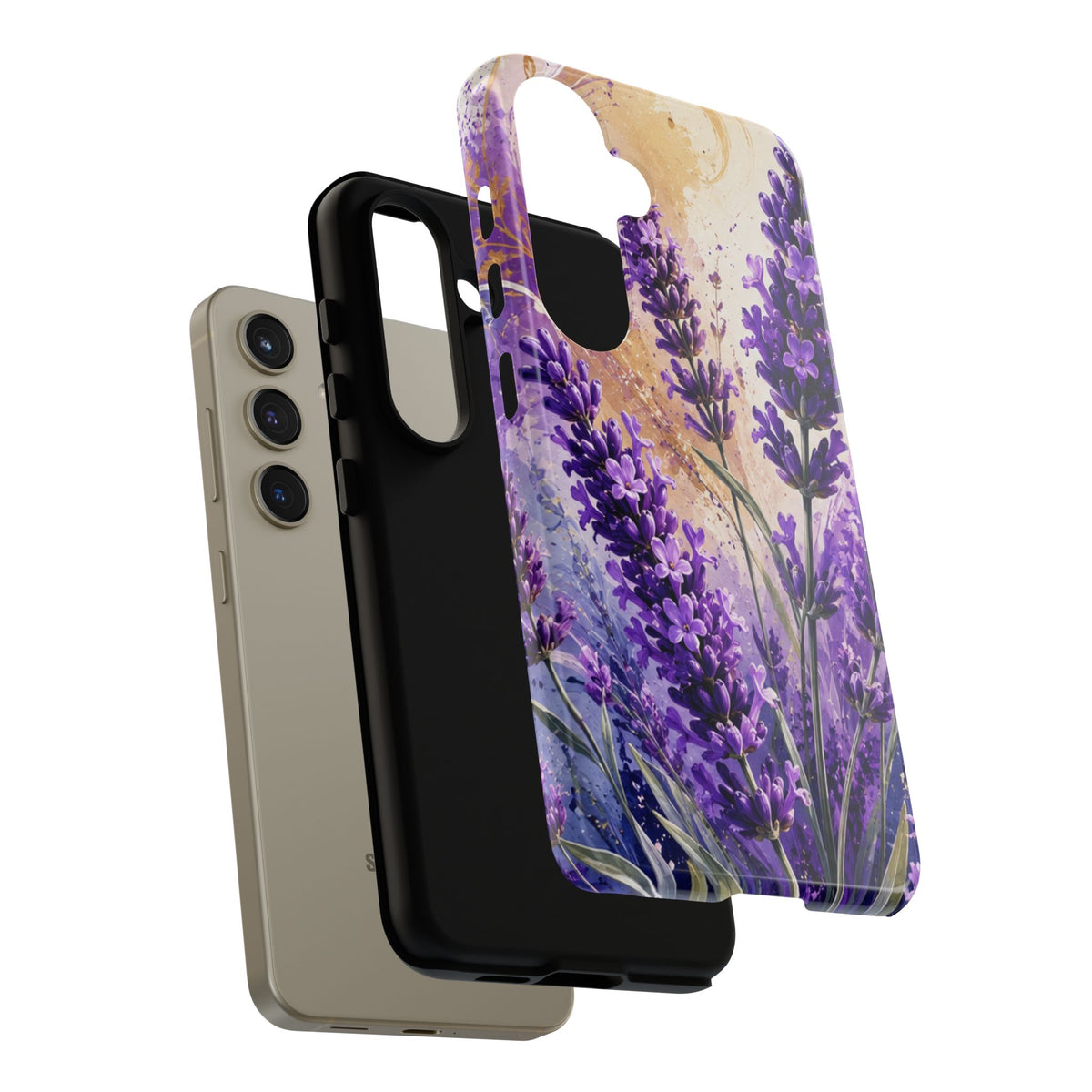 Lavender Bouquet Tough Phone Case — Protective Floral iPhone Case