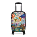 Collect Moments Not Things Suitcase – Colorful World Map Travel Luggage