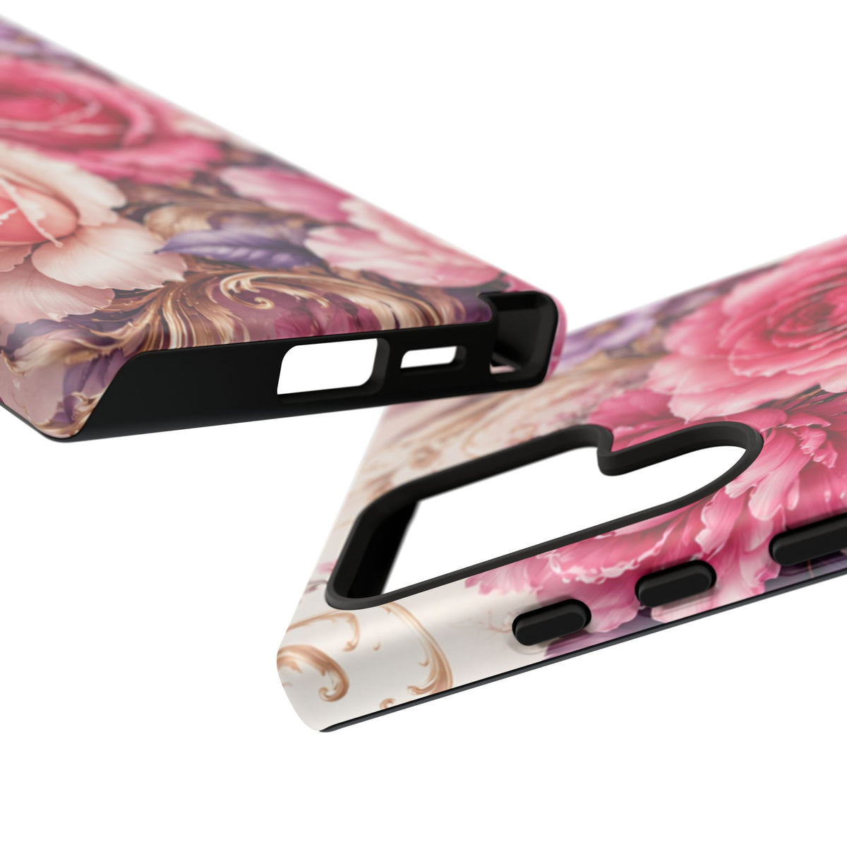 Pink Vintage Roses phone case | floral iPhone cover