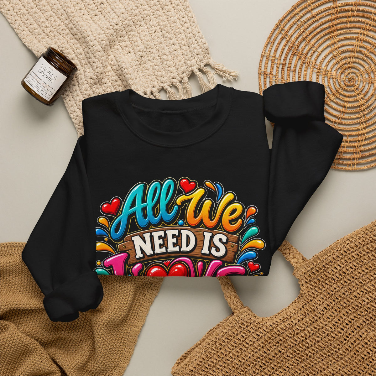 All We Need Is Love and Beer Crewneck Sweatshirt