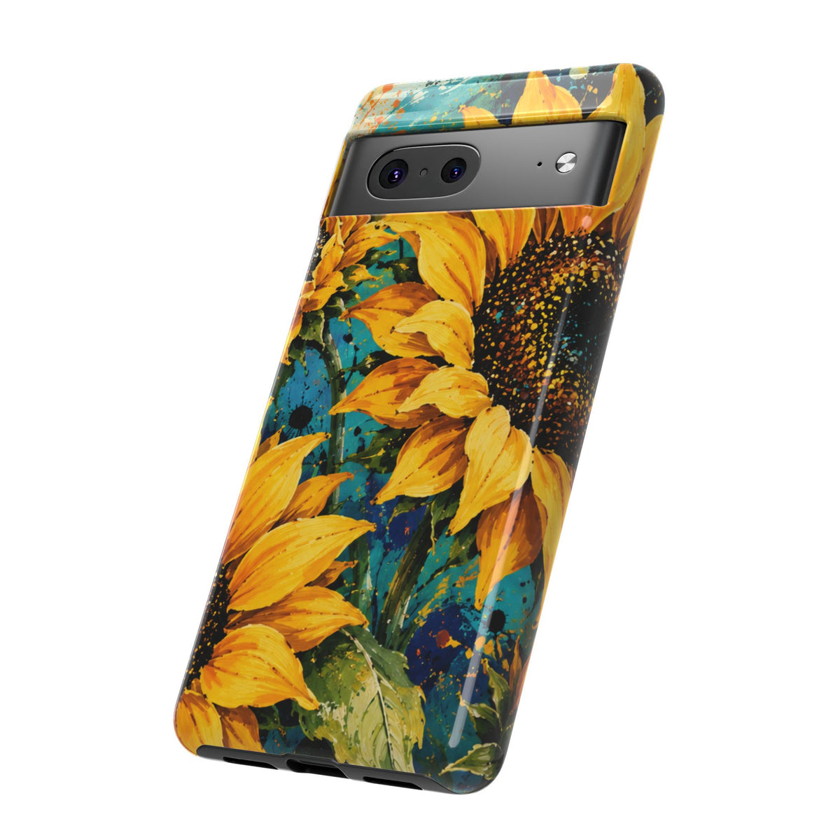 Sunflower Art Phone Case — Vibrant Yellow Floral Tough Case