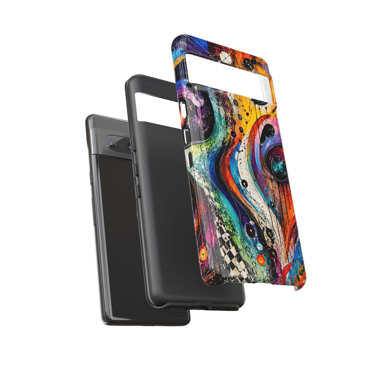 Abstract Cosmic Swirl Phone Case — Colorful Artistic iPhone Tough Case