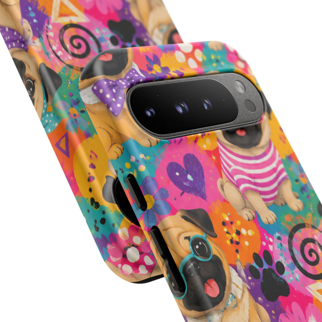 Pug Pop Art Phone Case — Colorful Pug Pattern Tough Case