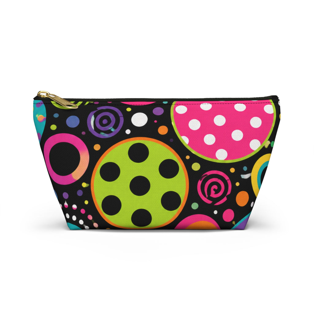 Polka Dot Neon Accessory Pouch