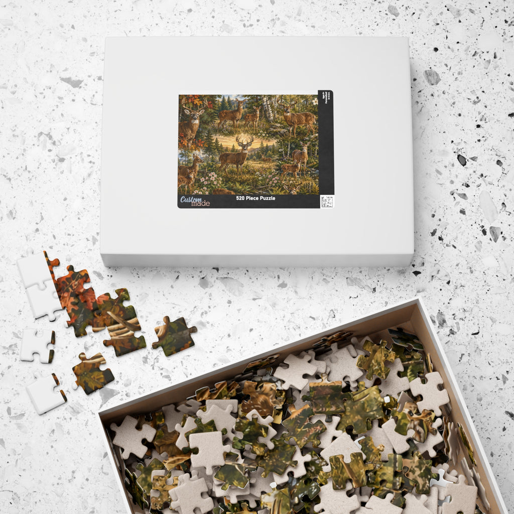Woodland Deer Jigsaw Puzzle — Scenic Forest Wildlife Puzzle (110/252/520/1014 pcs)