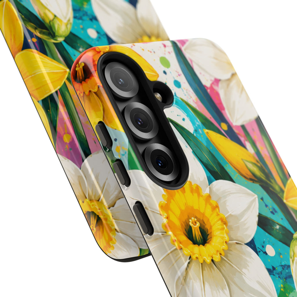 Daffodil Floral Phone Case — Bright Spring Garden Protective Cover