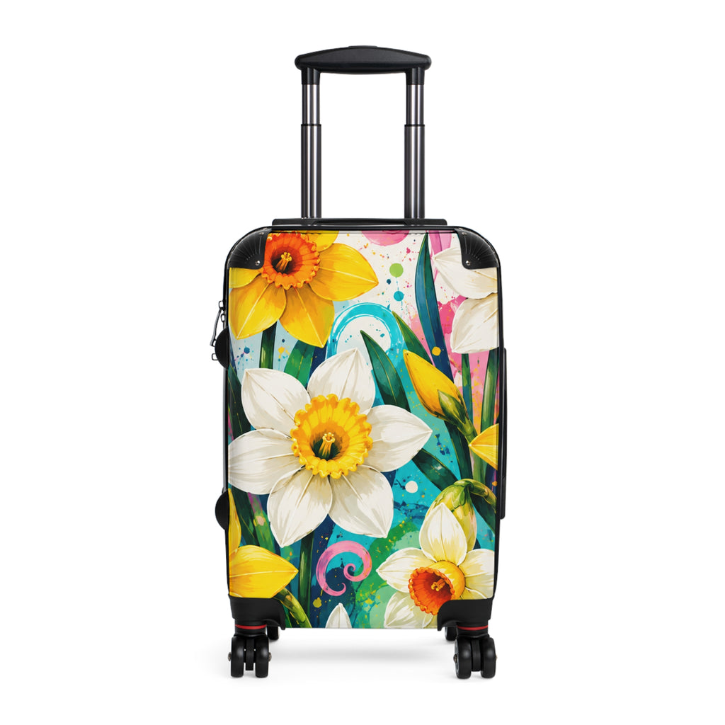 Daffodil Garden Suitcase — Floral Carry-On Luggage