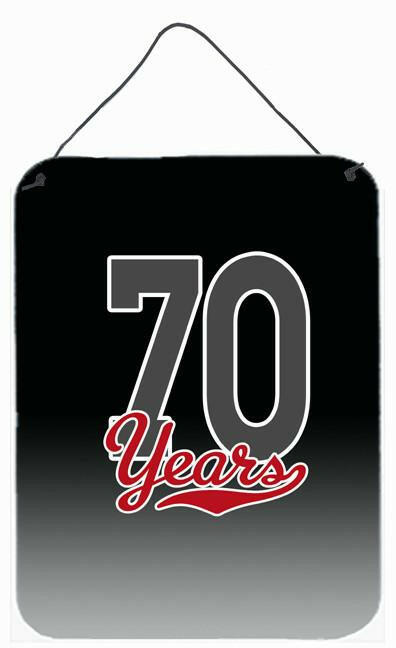 70 Years Wall or Door Hanging Prints Aluminum Metal Sign Kitchen Wall Bar Bathroom Plaque Home Decor Front Door Plaque, 12x16, Multicolor