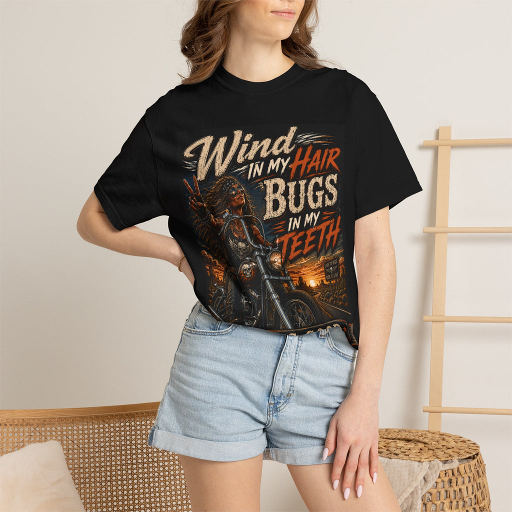 Wind in My Hair Bugs in My Teeth motorcycle shirt | Life Is Good tee
