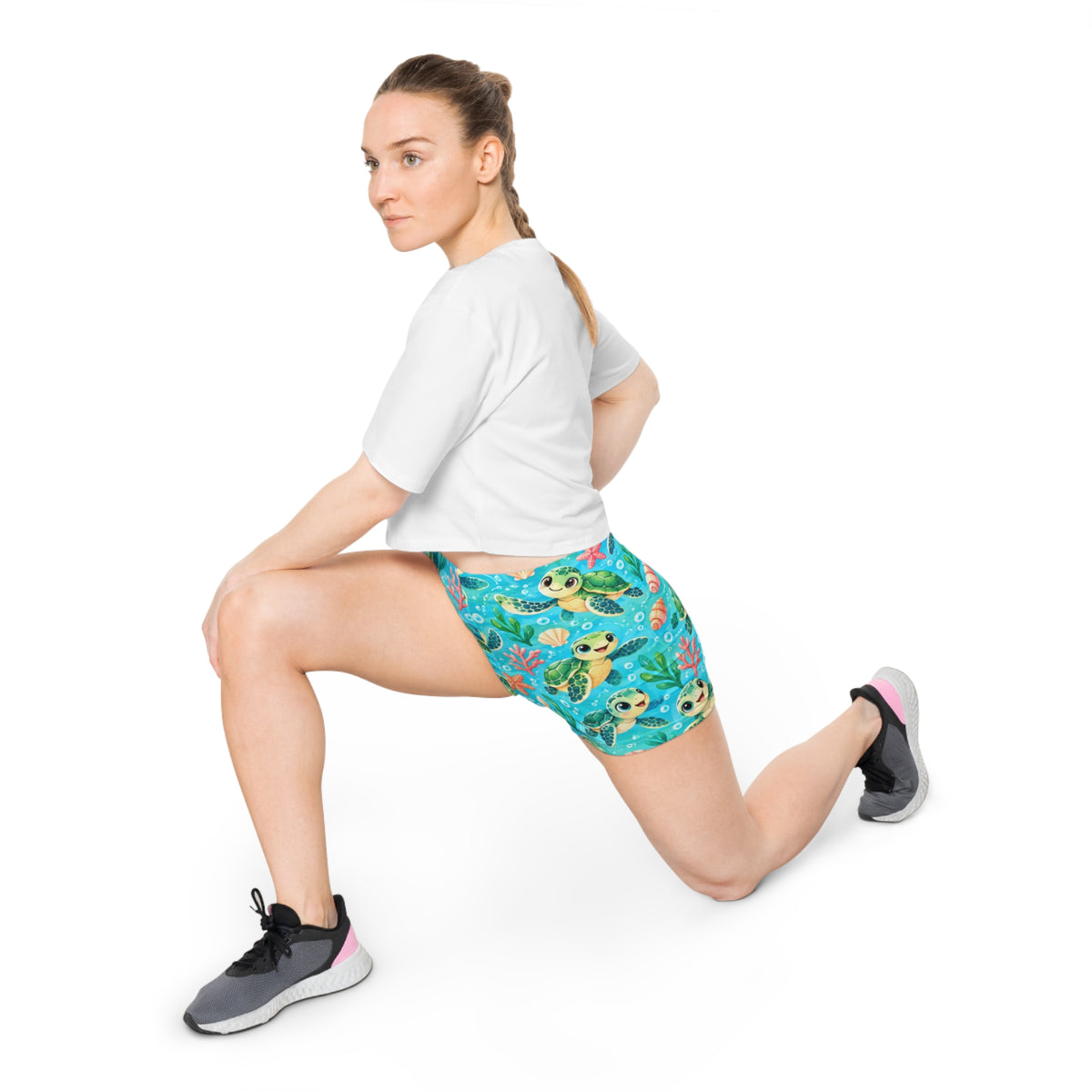 Cute Sea Turtle Pattern Women's Shorts | Ocean Turtle Swimwear Beachwear