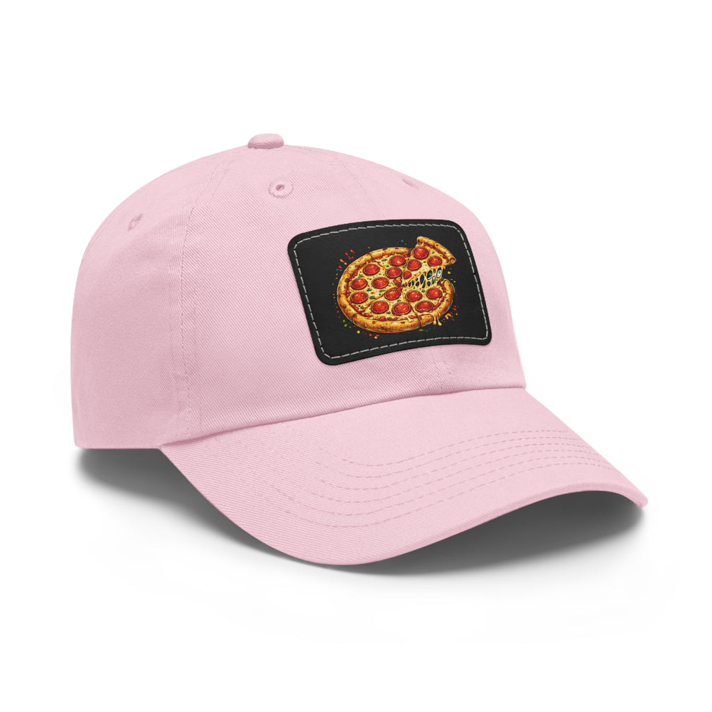 Pepperoni Pizza Patch Hat | Leather Rectangle Patch