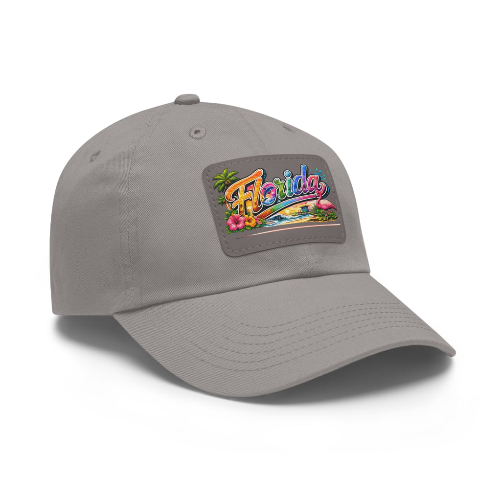 Florida Retro Patch Dad Hat | Leather Rectangle