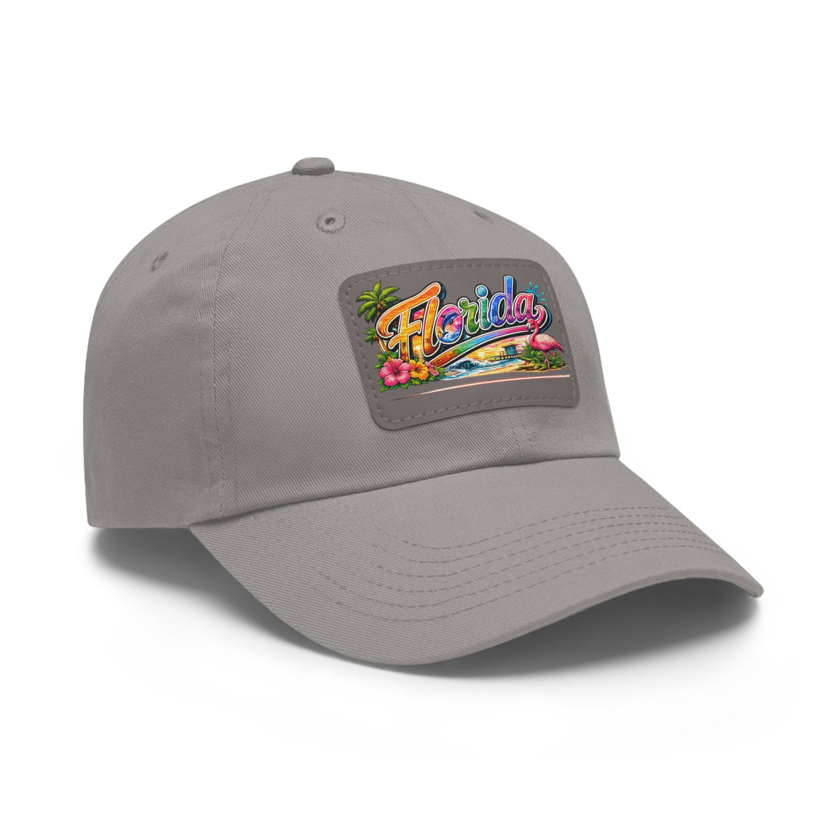 Florida Retro Patch Dad Hat | Leather Rectangle