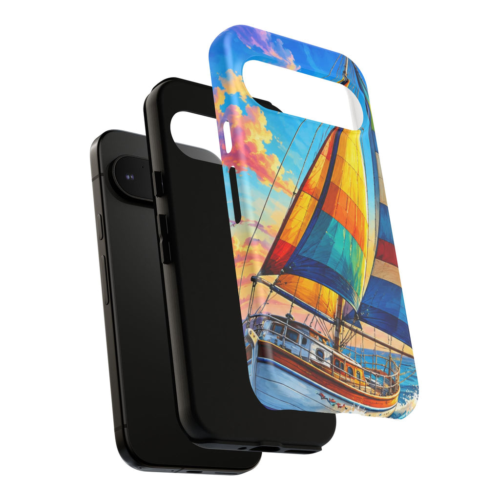 Sailboat Sunset Phone Case — Colorful Nautical iPhone Cover