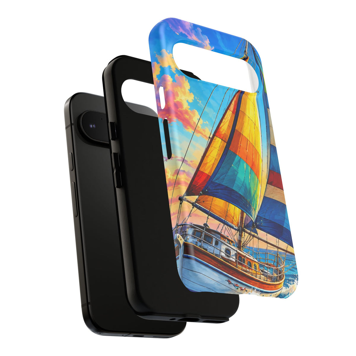Sailboat Sunset Phone Case — Colorful Nautical iPhone Cover